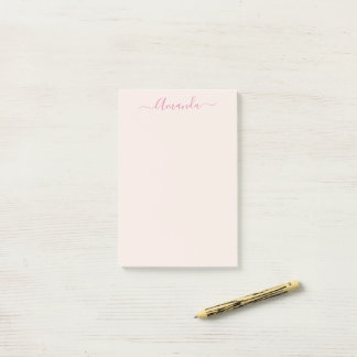Post-it® Notas minimalistas de rosa suave de moda