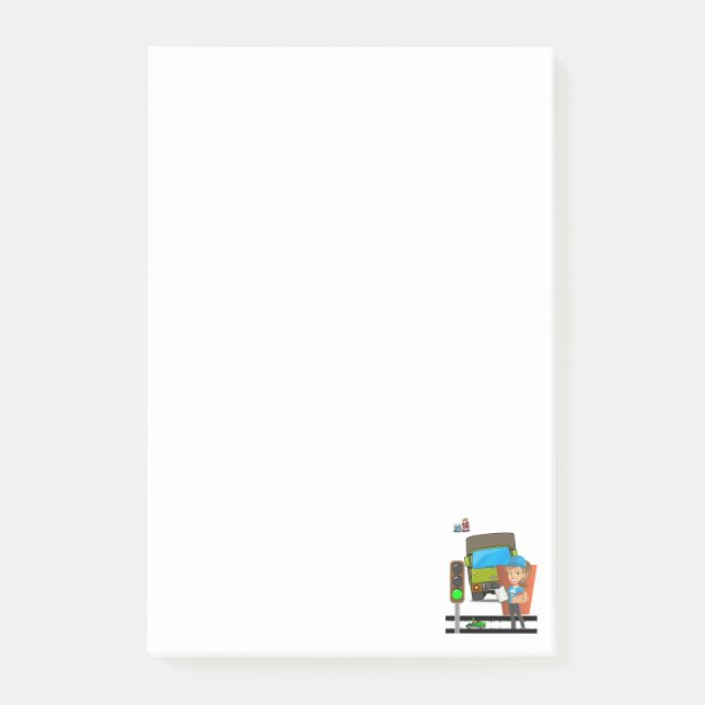 Post-it® Notas Mujer Conductor De Camión (Anverso)