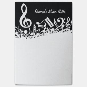 Post-it® Notas musicales embarulladas blancas
