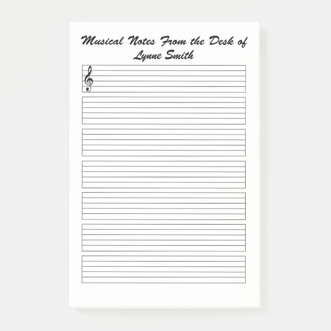 Post-it® Notas musicales en línea (Anverso)
