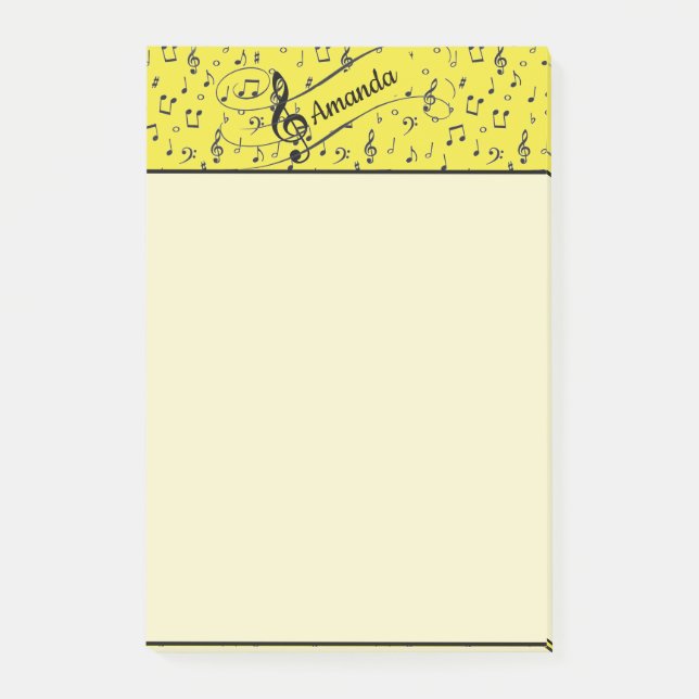 Post-it® Notas musicales personalizadas (Anverso)