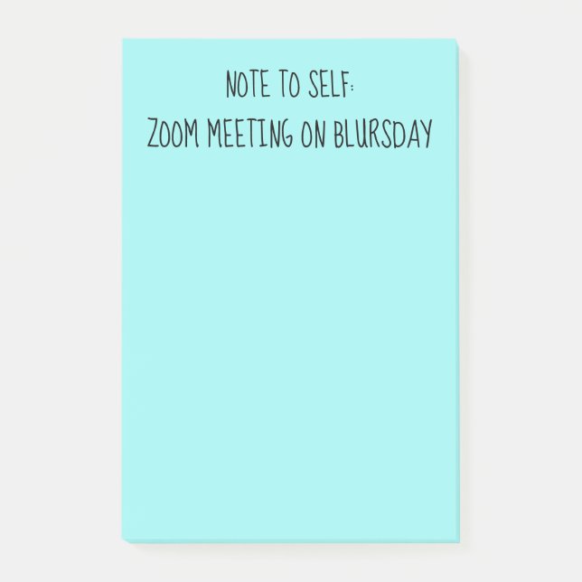 Post-it® Notas "Note to Self" divertidas Blursday Post-It (Anverso)