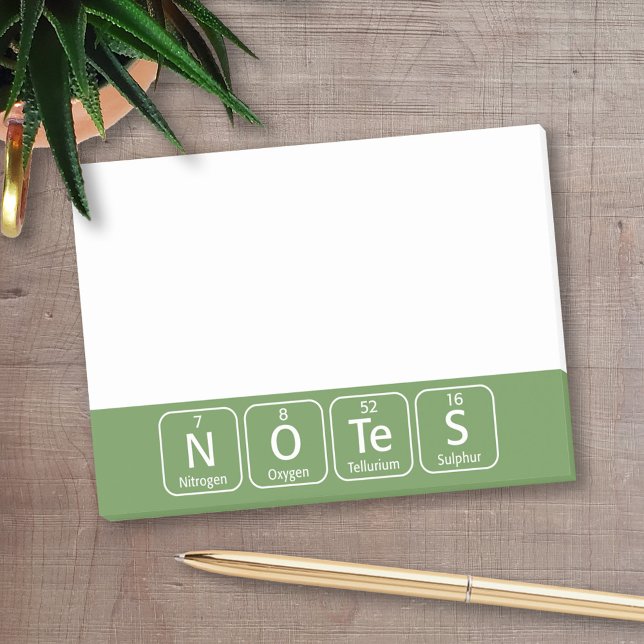 Post-it® Notas ortográficas de elementos de tabla periódico (Personalized Post-it Notes for Teachers)