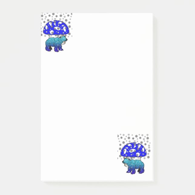 Post-it® Notas Oso Polar Copo de Nieve (Anverso)