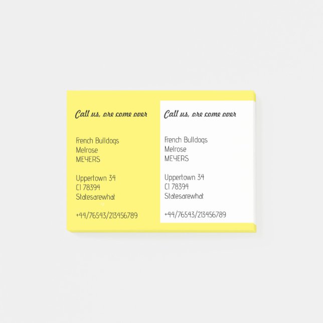 Post-it® Notas para su folleto  (Anverso)