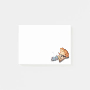 Post-it® Notas pegajosas al ajedrez divertidas para el gato