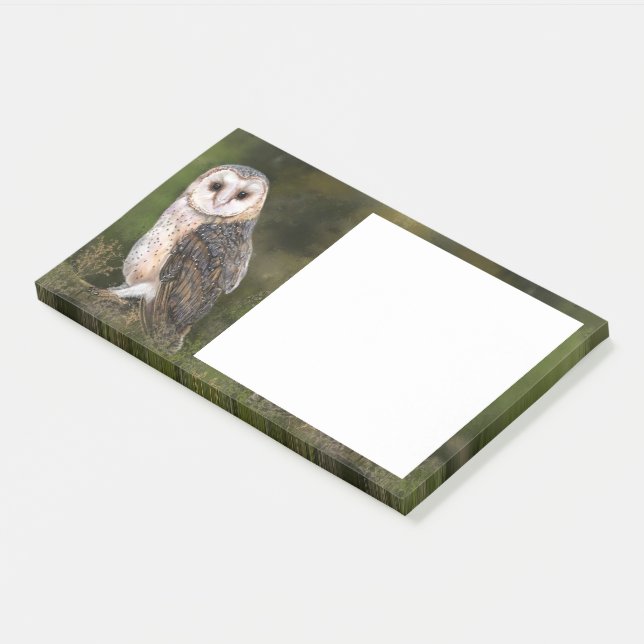 Post-it® Notas pegajosas de Barn Ow (En perspectiva)