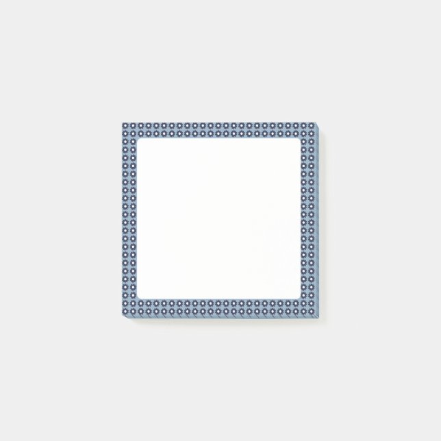 Post-it® Notas pegajosas de Cute Blue Floral Pattered (Anverso)