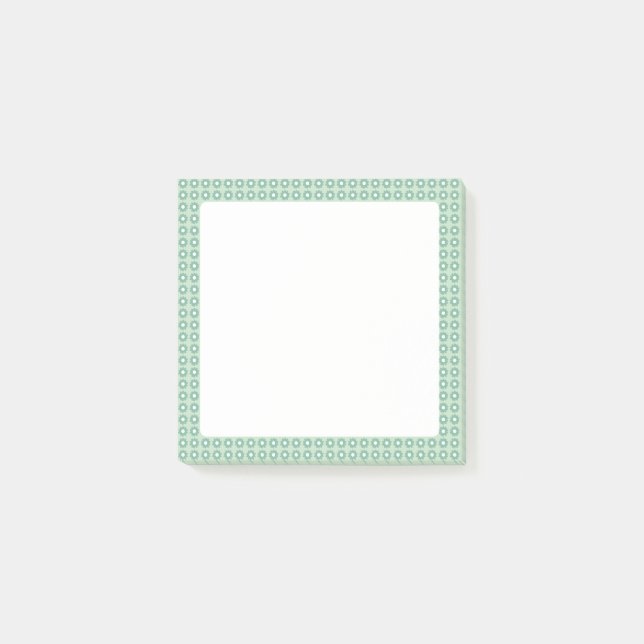 Post-it® Notas pegajosas de Cute Green Floral Pattered (Anverso)