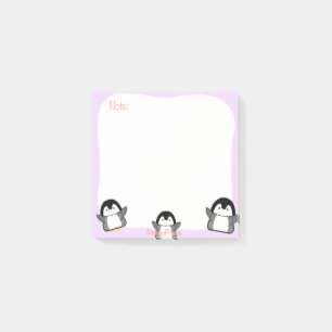 Post-it® Notas pegajosas de cute pingüino