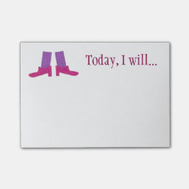 Post-it® Notas pegajosas de encargo de los zapatos rosados