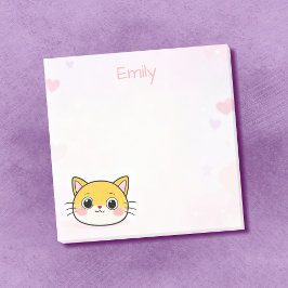 Post-it® Notas pegajosas de gato con nombre personalizado