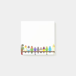 Post-it® Notas pegajosas de loros