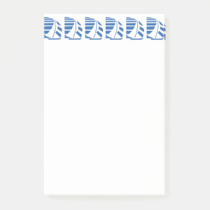 Post-it® Notas pegajosas de los veleros de Carreras azul
