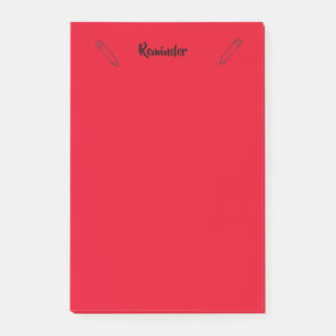 Post-it® Notas pegajosas de recordatorio Rojo
