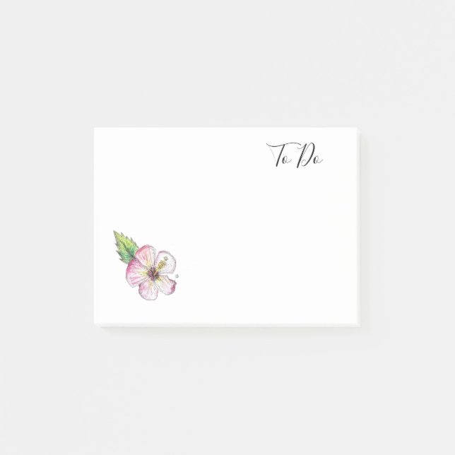 Post-it® Notas pegajosas del diseño de las flores pintadas  (Anverso)