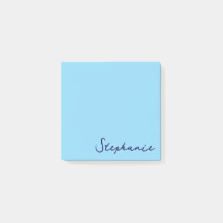 Post-it® Notas pegajosas del guión azul personalizado