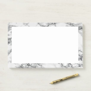 Post-it® Notas pegajosas del marco de mármol blanco