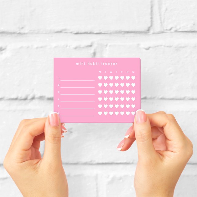 Post-it® Notas pegajosas del Rastreador de Hábito Mini Rosa (Subido por el creador)