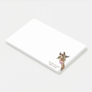 Post-it® Notas pegajosas divertidas Giraffe juguetona - Tex