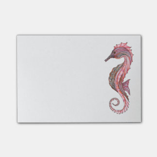 Post-it® Notas pegajosas Doodled del Seahorse