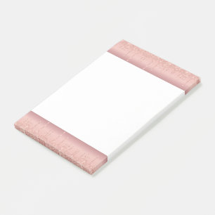 Post-it® Notas pegajosas enmarcadas de Rosa Gold Purpurina