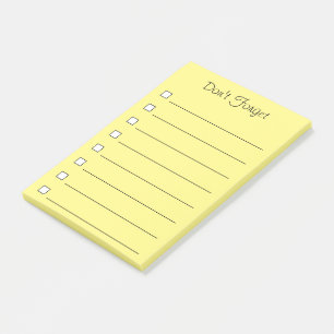 Post-it® Notas pegajosas - Lista de tareas