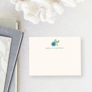 Post-it® Notas pegajosas personalizadas de Blue Floral