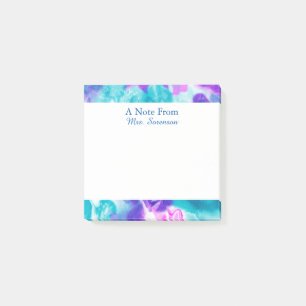 Post-it® Notas pegajosas personalizadas del tinte azul mora