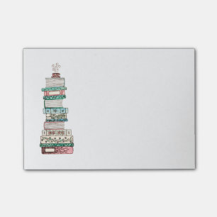 Post-it® Notas pegajosas rosadas y azules de Bookstack