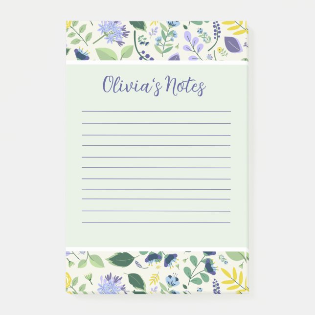 Post-it® Notas Personales Florales (Anverso)
