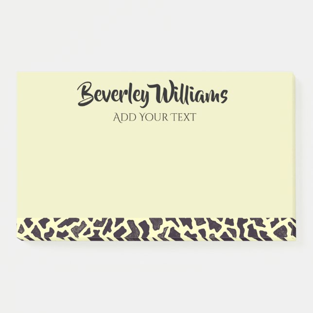 Post-it® Notas Personalizadas Cream Leopard (Anverso)