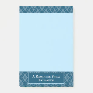Post-it® Notas personalizadas de Blue Japanese Scroll