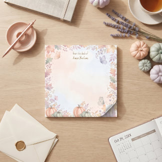 Post-it® Notas personalizadas de calabaza otoño boho