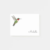 Notas personalizadas de colibrí