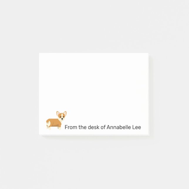 Post-it® Notas personalizadas de Cute Corgi (Anverso)