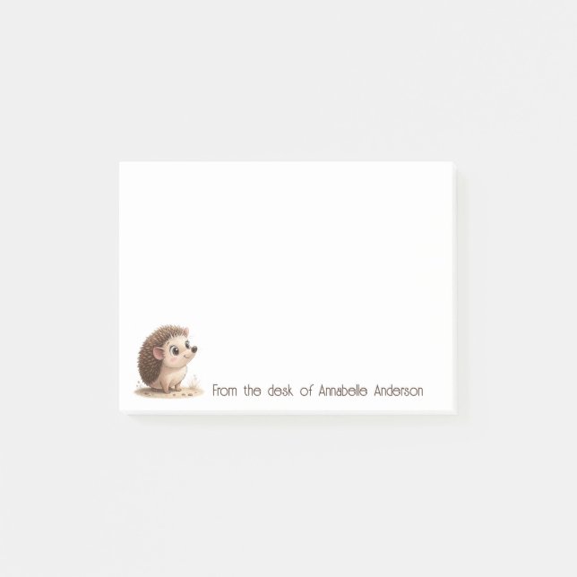 Post-it® Notas personalizadas de Cute Hedgehog (Anverso)