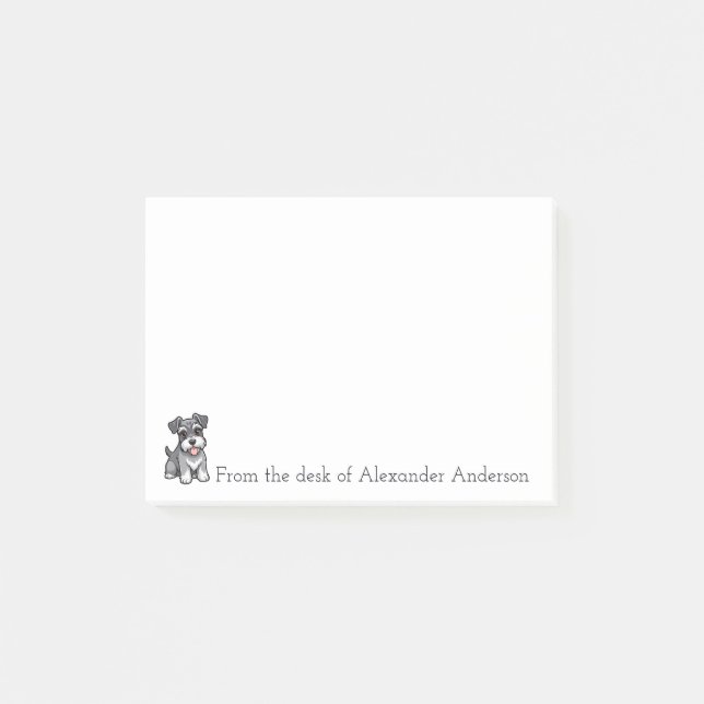 Post-it® Notas personalizadas de dibujos animados de Schnau (Anverso)