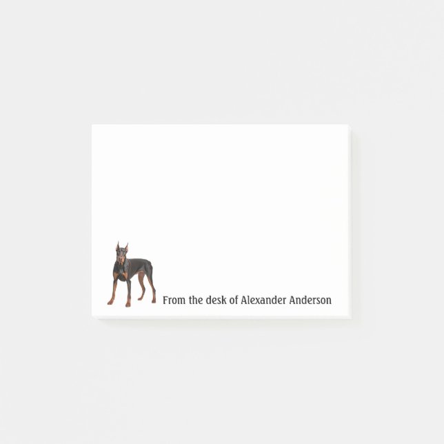 Post-it® Notas personalizadas de Doberman Pinscher (Anverso)