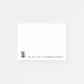 Post-it® Notas personalizadas de gato ruso azul lindo