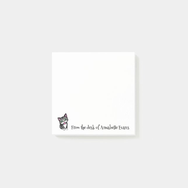 Post-it® Notas personalizadas de Green Eyed Kitten (Anverso)