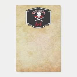 Post-it® Notas personalizadas de Jolly Roger (Cutlass) Post