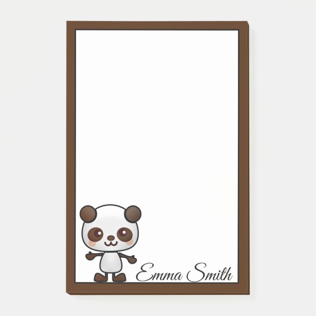 Post-it® Notas personalizadas de Kawaii Panda Bear Post-It (Anverso)