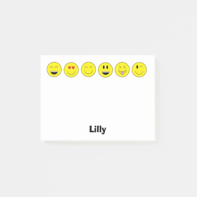 Post-it® Notas personalizadas de las emojis (Anverso)