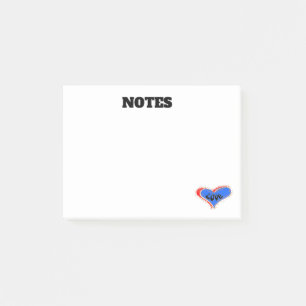 Post-it® Notas personalizadas de LOVE Heart Post-It