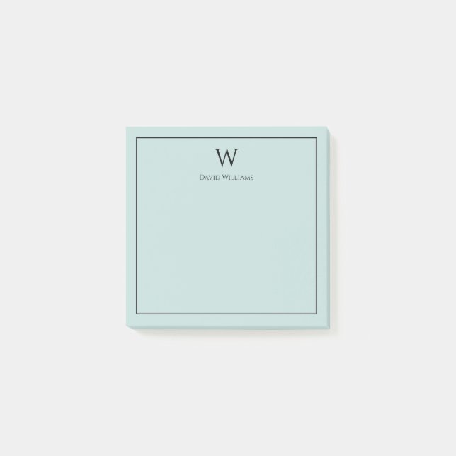 Post-it® Notas personalizadas de Monograma Post-it (Anverso)