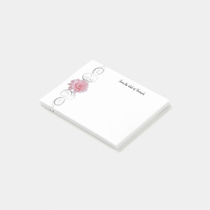 Post-it® Notas personalizadas de Pink Gerber Daisy