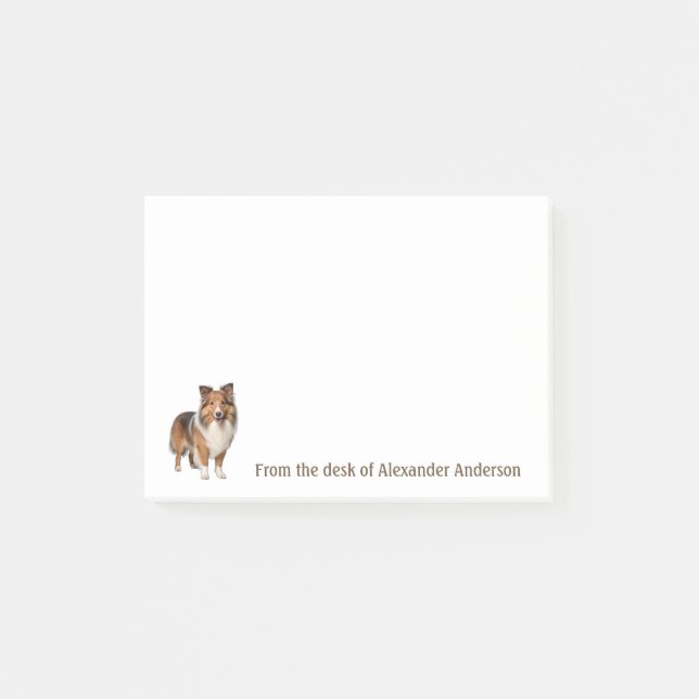 Post-it® Notas personalizadas de Shetland Sheepdog (Anverso)