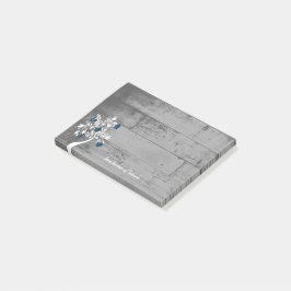 Post-it® Notas personalizadas del árbol Blue Hearts