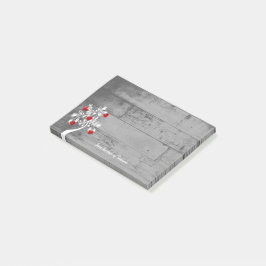 Post-it® Notas personalizadas del árbol Red Valentine Heart